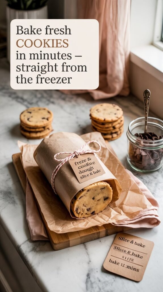 Freezer-ready cookie dough | cookie dough gifts | last-minute holiday gift