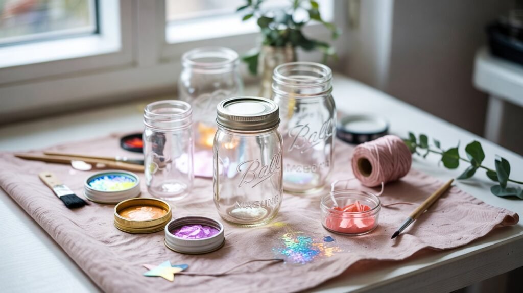Gather the must-have supplies for DIY glow-in-the-dark mason jar lanterns — mason jars, glow paint/powder, Mod Podge, LEDs, gloves and simple tools to create magical lighting tonight.