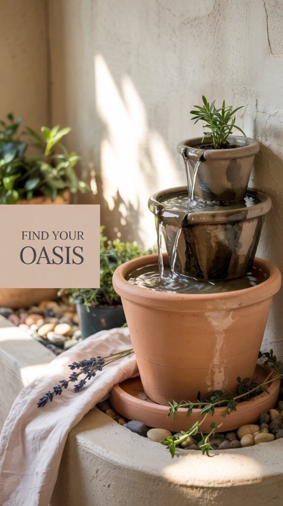 Create a charming tiered clay-pot fountain for small gardens — step-by-step stacking tips, pump setup and care to get a Mediterranean-style cascade with minimal fuss.