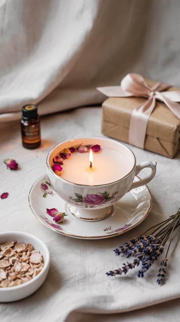 Make vintage teacup candles from thrifted finds — easy steps, scent tips, and pretty presentation ideas to craft thoughtful, budget-friendly gifts.