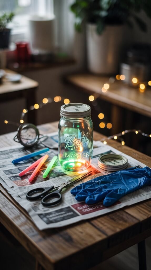 Bright, instant mason jar lanterns using glow sticks — step-by-step how-tos, expected 4–24 hour glow, and essential adult-only safety ti