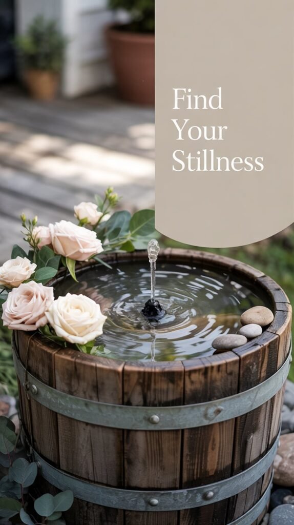 Transform a wooden half‑barrel into a charming, low‑maintenance garden fountain — easy DIY steps, pump tips and simple care to add rustic serenity to small spaces.