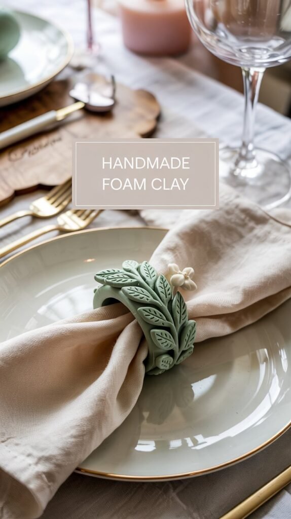 Foam clay napkin ring