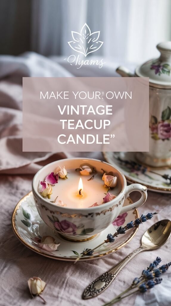 vintage teacup candle